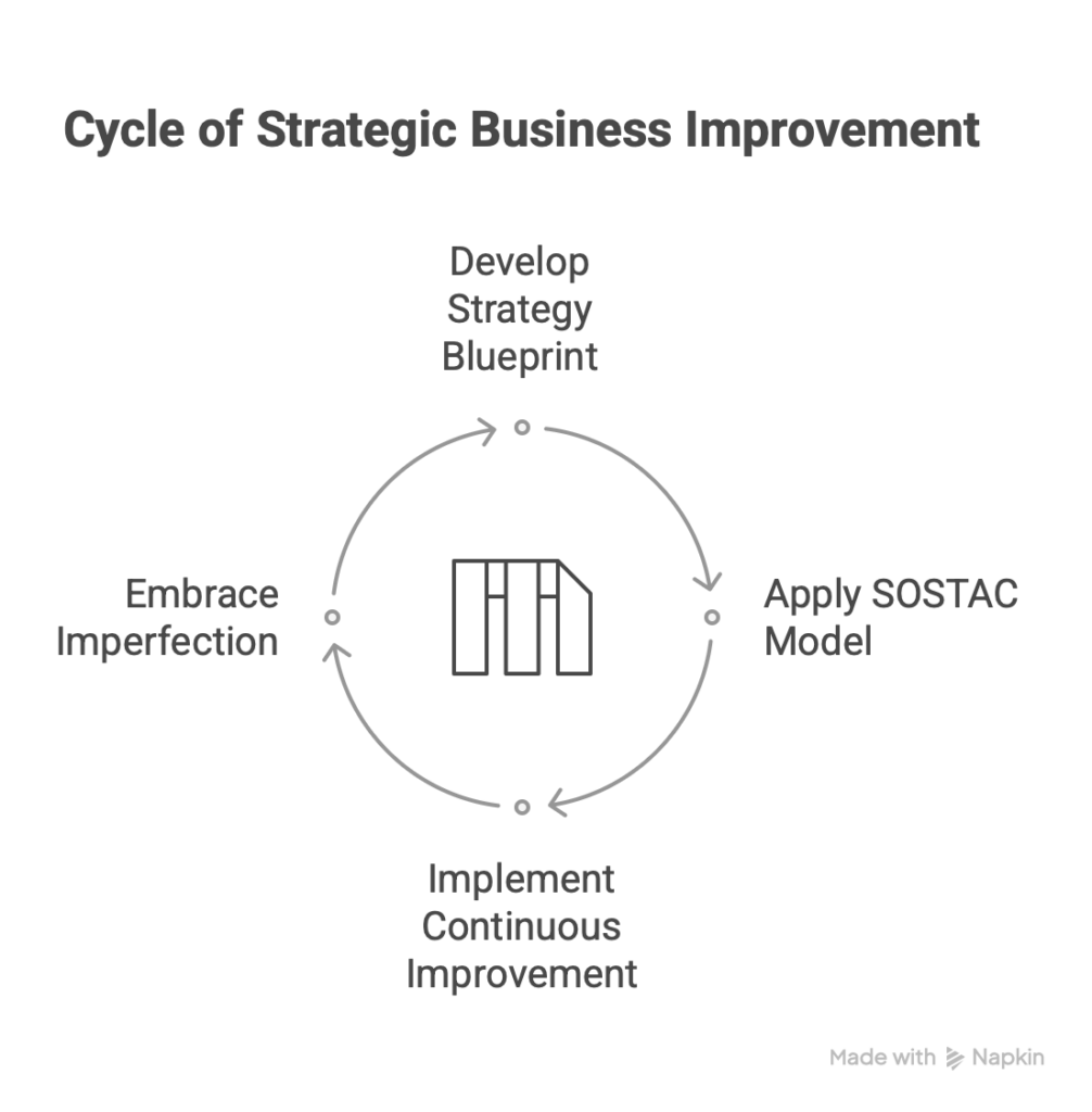 winning business strategy cycle of strategic business development infographic